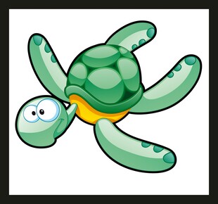 可爱卡通小海龟