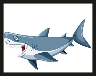 卡通鲨鱼形象