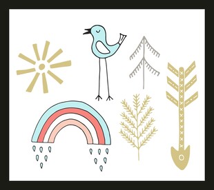 可爱手绘小清新装饰元素