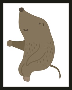 可爱卡通鼹鼠形象