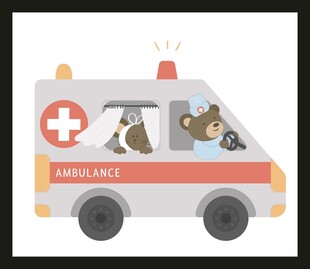 救护车上的小动物们