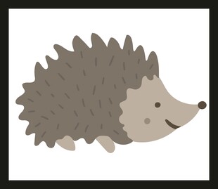 可爱小刺猬插画