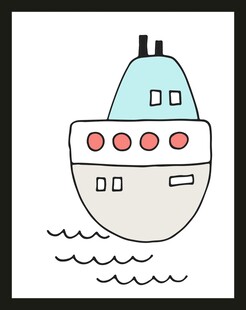 卡通风格的可爱小潜艇