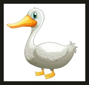 可爱卡通大白鸭