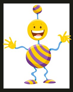 欢乐条纹小机器人