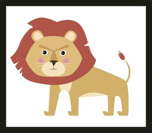 可爱卡通狮子形象