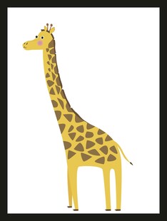 站立的长颈鹿插画