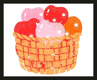 装满糖果的编织篮