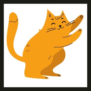 可爱橘猫伸展身姿