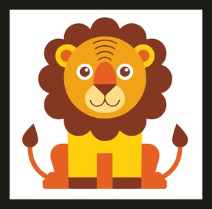 可爱卡通狮子插画