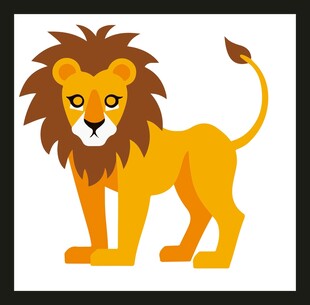 可爱卡通狮子形象