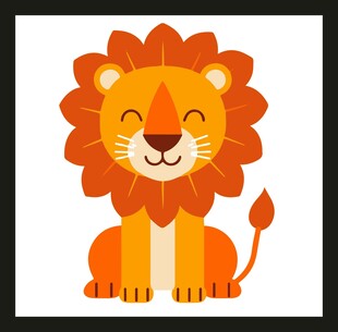 可爱卡通小狮子