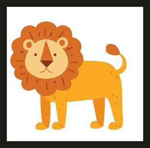可爱卡通狮子形象