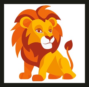 可爱卡通狮子形象