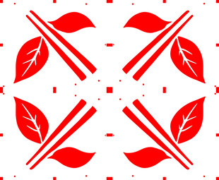 叶子几何图案设计