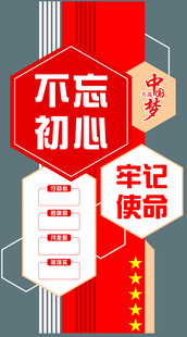 不忘初心牢记使命宣传图