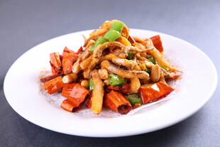 美味杏鲍菇炒肉