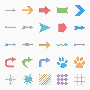 多样箭头及符号图标集合