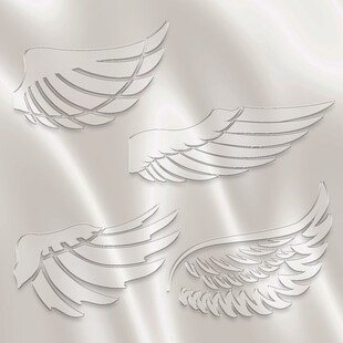 白色羽翼图案设计素材