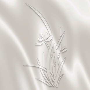 透明水晶兰花素材