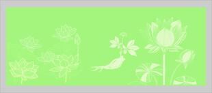 绿色花卉图案背景