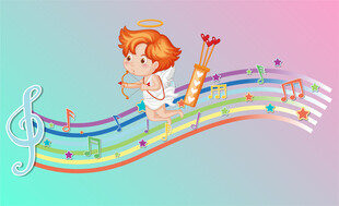 丘比特音符插图