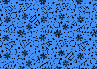 蓝色雪花图案背景纹理