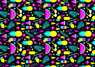 多彩抽象几何图案纹理