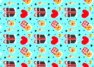 卡通节日元素无缝图案