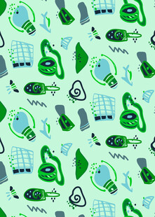 绿色环保主题手绘图案