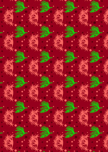 圣诞主题红色花纹图案