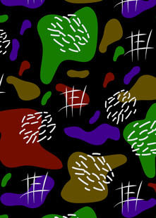 抽象多彩涂鸦图案背景