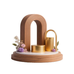 3D渲染展示台场景装饰陈列素材