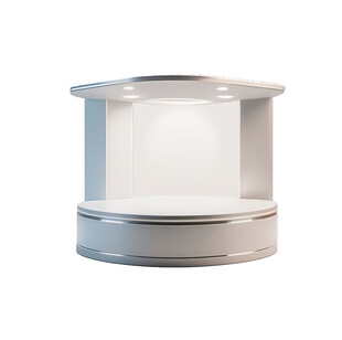 3D渲染产品展示台陈列场景插画