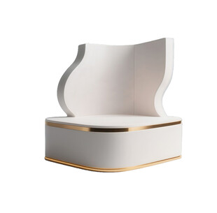 白色弧形展台精致设计