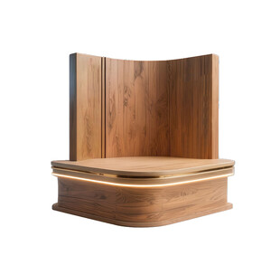 现代木纹展示台设计