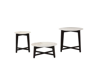 简约风格黑白配色矮凳组合