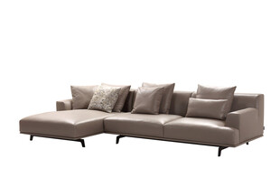 现代简约米色转角沙发