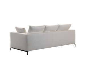 简约浅灰三人沙发