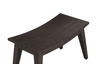 深色弧形木质小凳子