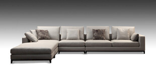 现代简约灰色转角沙发