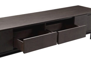 深色木质双抽屉电视柜