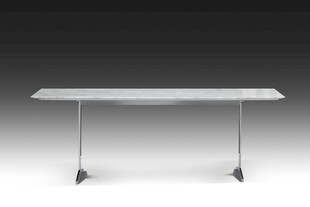 简约现代金属腿白色长桌