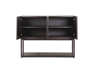 现代简约黑色金属框架餐边柜