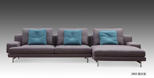 现代简约灰色布艺沙发