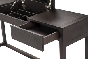 深色抽屉式金属框架办公桌