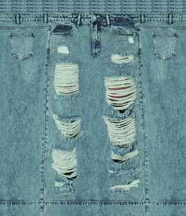 破洞牛仔布料纹理特写
