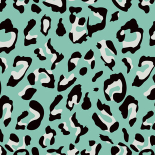 薄荷绿豹纹图案背景