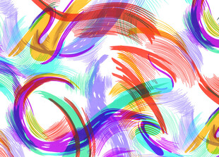 多彩抽象线条艺术图案