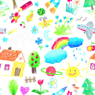 儿童手绘多彩幻想世界